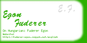 egon fuderer business card